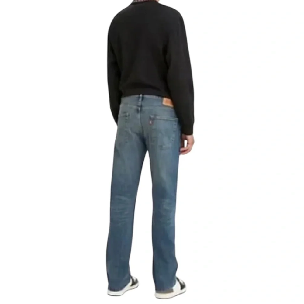 LEVI'S 513 SLIM STRAIGHT STRETCH JEANS MEDIUM BLUE WASH - EMGEE 38X30